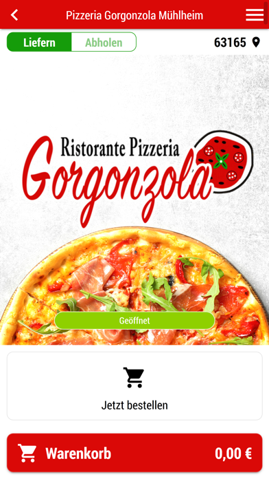 Pizzeria Gorgonzola Mühlheim Screenshot