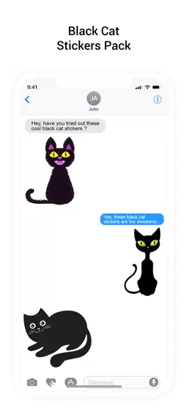 Game screenshot Black Cat Sticker for iMessage hack