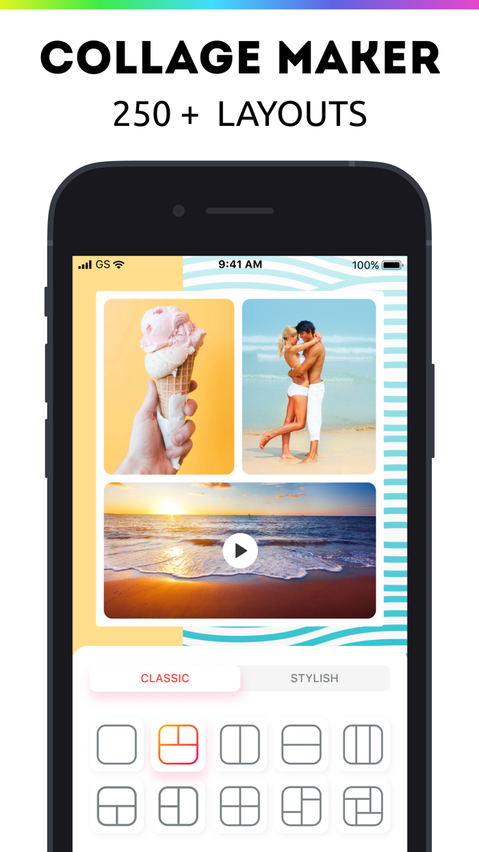Photo collage maker and layout