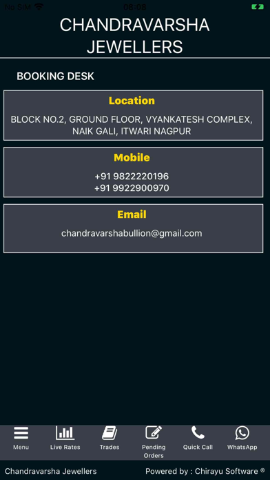 Chandra Varsha Jewellers Screenshot