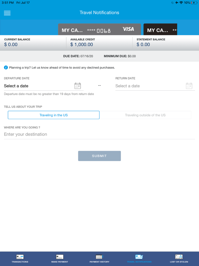 Riverfront Credit Card