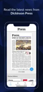 The Dickinson Press E-paper screenshot #1 for iPhone