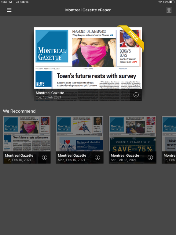 Screenshot #4 pour Montreal Gazette ePaper