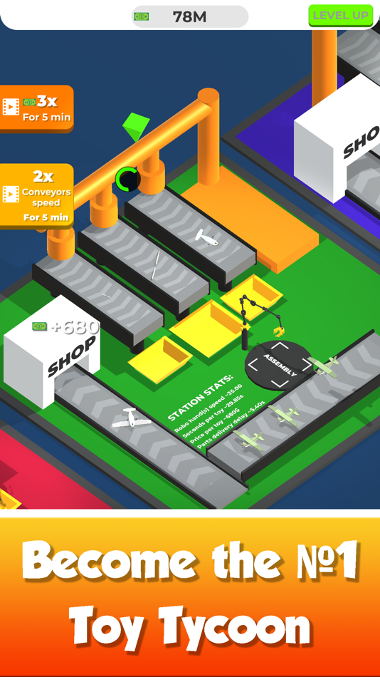 #4. Idle Toy Factory-Tycoon Game (iOS) Podle: Nikita Subachev