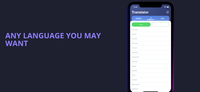 Our translator and keyboard