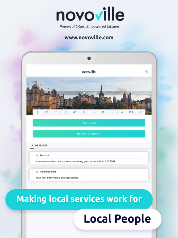 novoville iPad screenshot 1 - Social Networking app