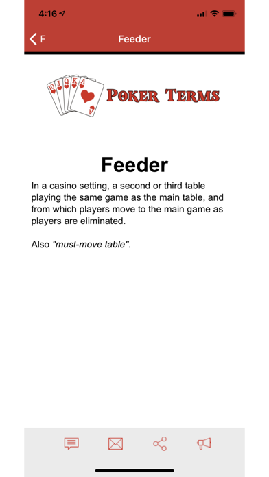 Poker Terms Dictionary Screenshot