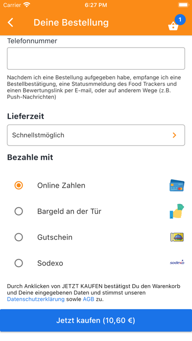 Lieferzeit.at Screenshot