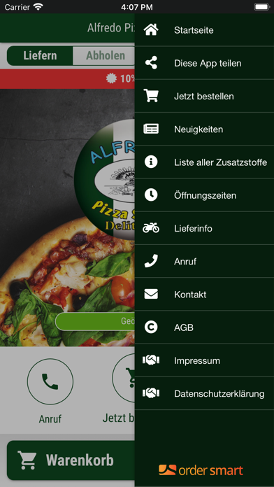 Alfredo Pizza Service Screenshot