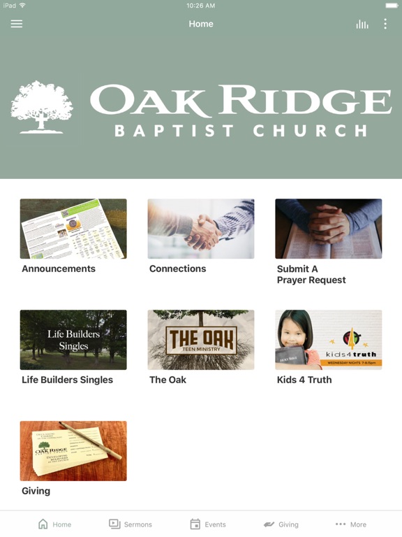 Screenshot #4 pour Oak Ridge Baptist Church, Inc
