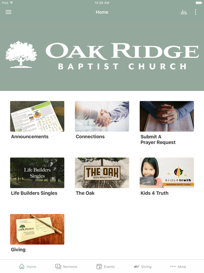 Oak Ridge Baptist Church Inc