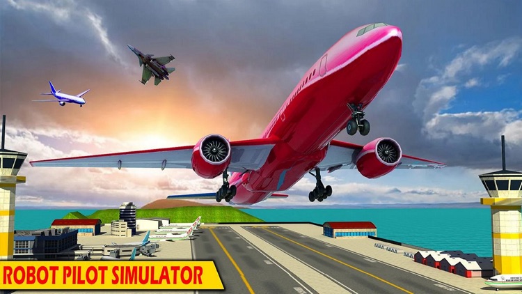 Robot Airplane Simulator Game screenshot-5