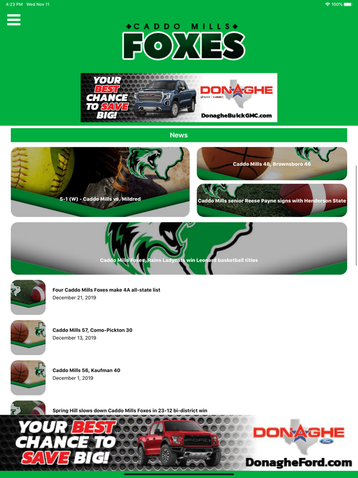 Caddo Mills Foxes Athletics