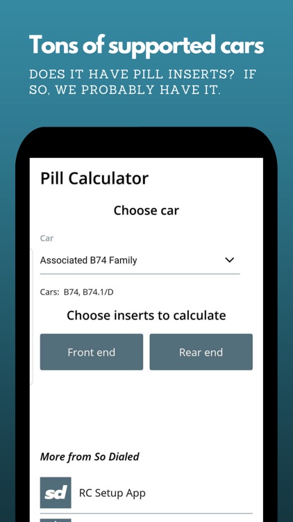 RC Pill Insert Calculator