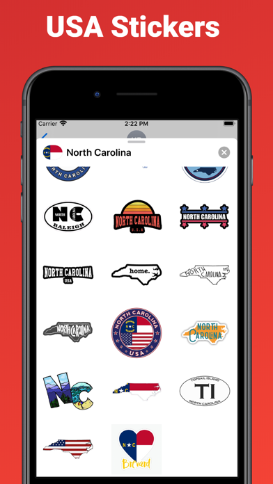 North Carolina emoji stickers Screenshot