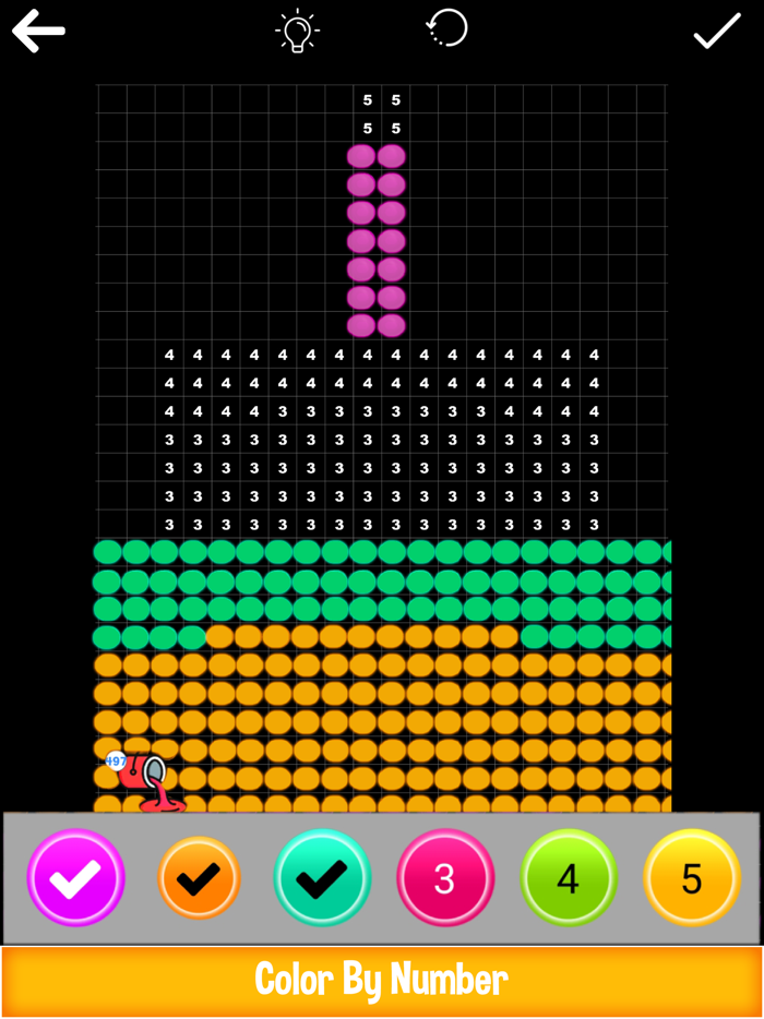 Lite-Brite Numbers Retro Art