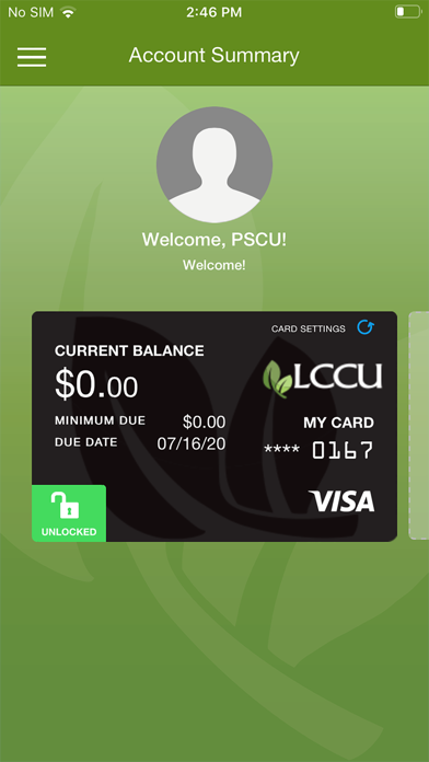 LCCU Cards Screenshot