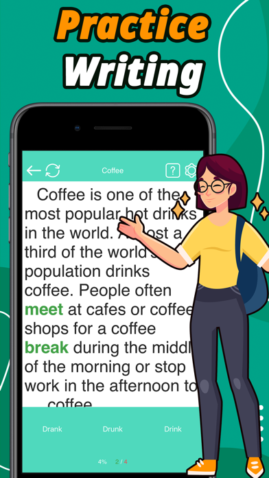 Verbs in English: Learn app Screenshot