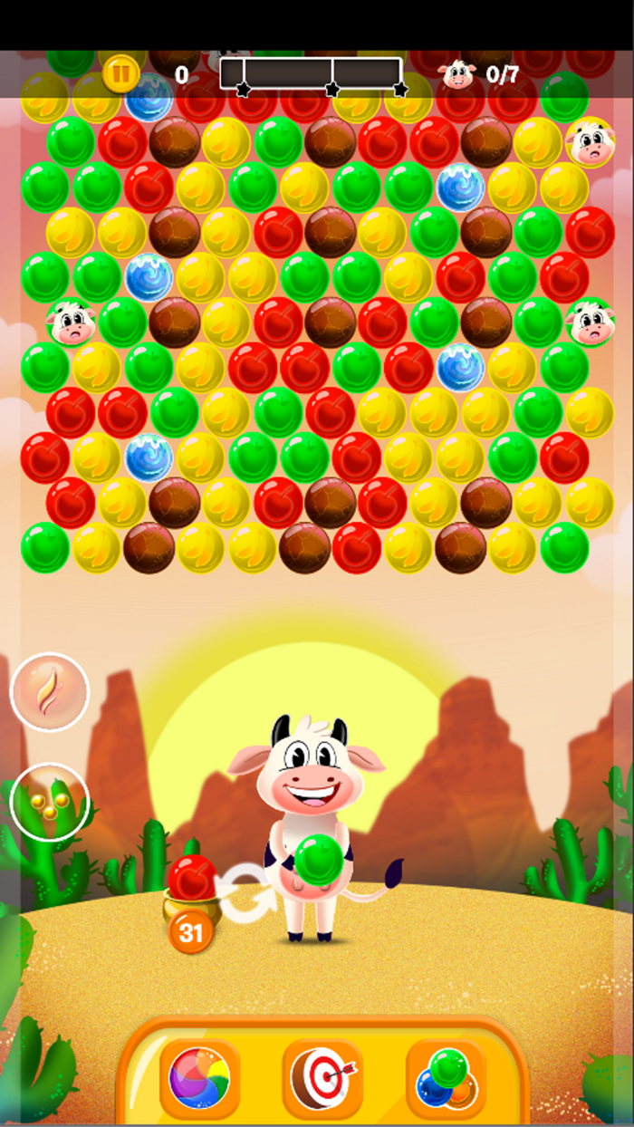 Cow Pop Bubble Game
