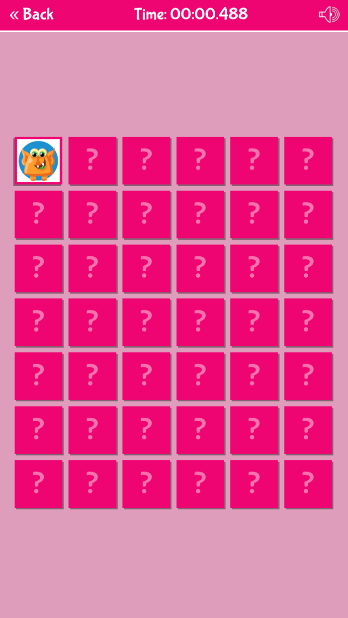 Cute Monsters Matching Game