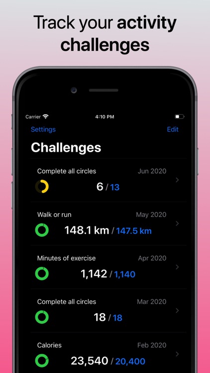 Challenges - Activity Tracker