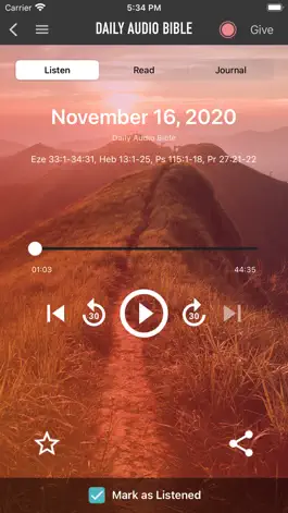 Game screenshot Daily Audio Bible Mobile App hack