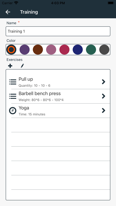 Workout Planner New Screenshot