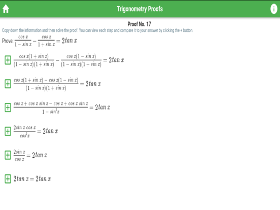Screenshot #4 for Trigonometry Identities Proofs