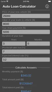 auto loan calculator plus iphone screenshot 1