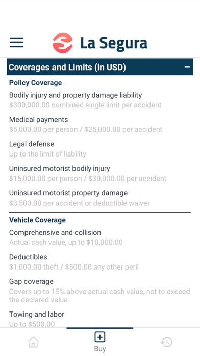 La Segura Mexico Insurance Screenshot