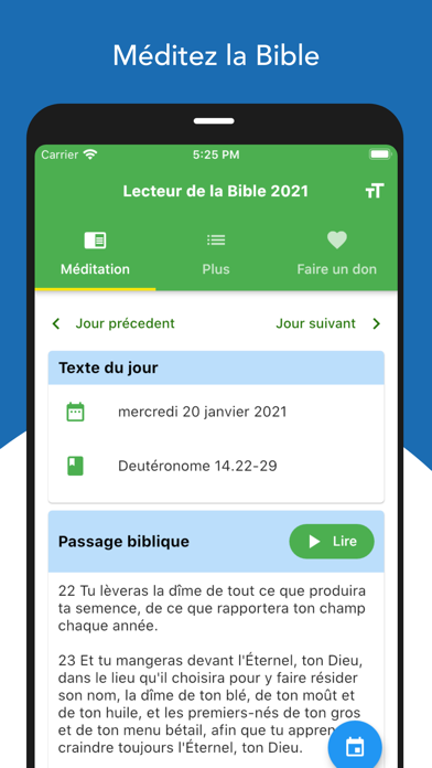 Lecteur de la Bible 2021 Screenshot