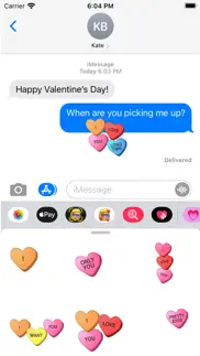 How to cancel & delete animated candy hearts stickers 1