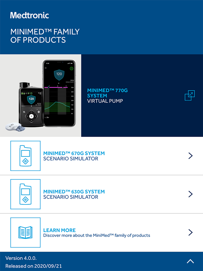 MiniMed™ Virtual Pumps App