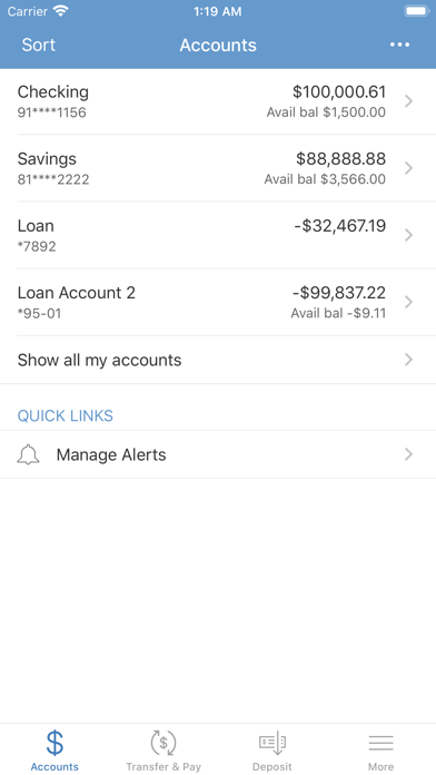 Idaho Trust Mobile Banking Screenshot