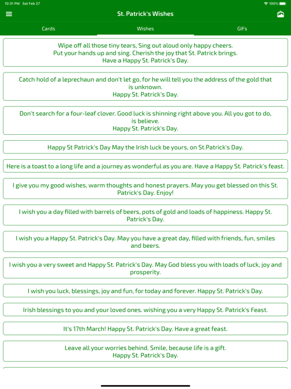 Screenshot #6 pour St. Patricks Wishes & Cards
