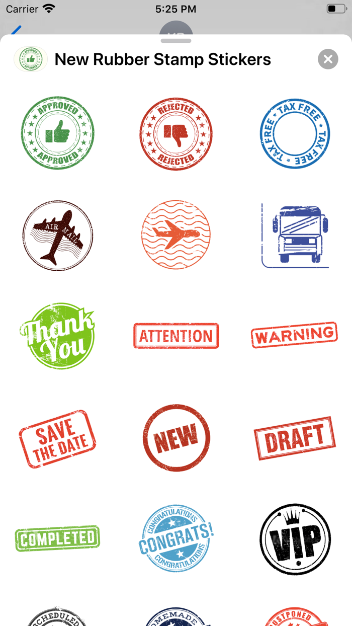 New Rubber Stamp Stickers