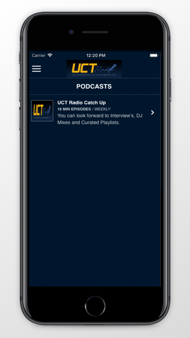 UCT Radio Screenshot
