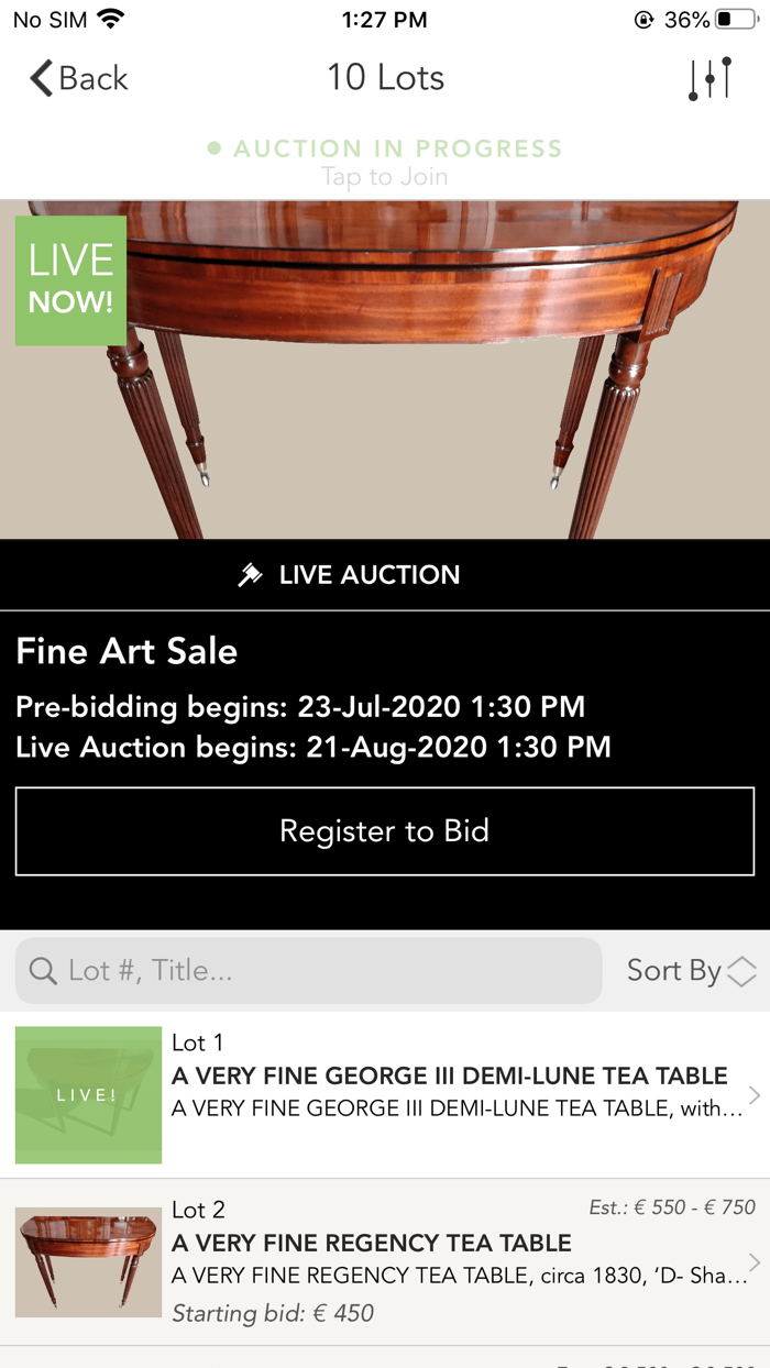 Hegarty Live Auctions
