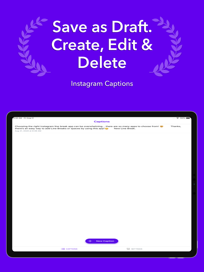 Line Breaker - Caption Spaces
