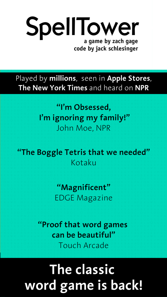 #7. SpellTower (iOS) 由: Zach Gage