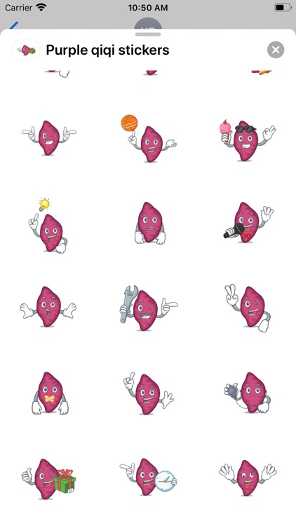 Purple qiqi stickers