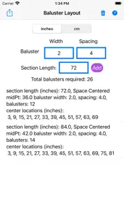 baluster layout iphone screenshot 2