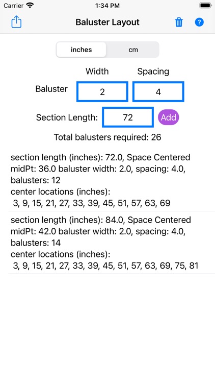 Baluster Layout