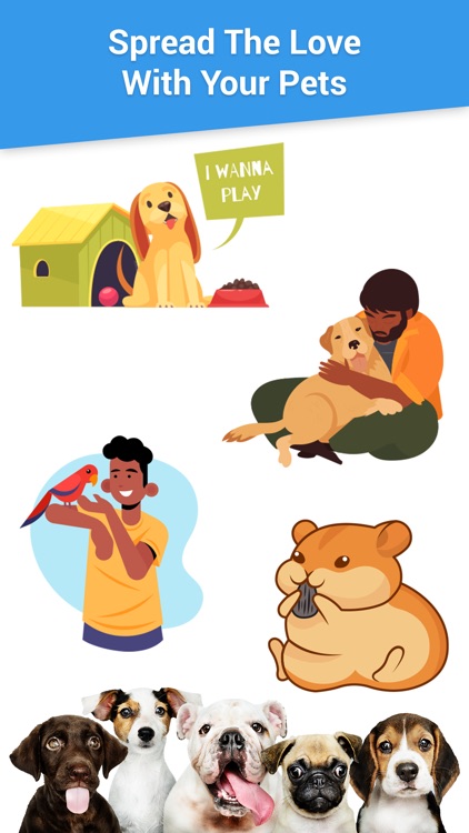 Pets Love  Summer Stickers