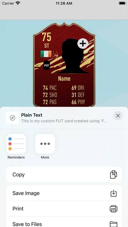 FUT Card Creator 21