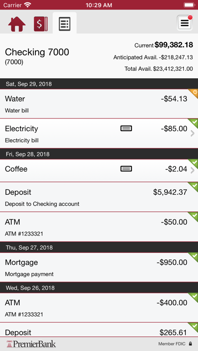 PremierBank Business Mobile Screenshot