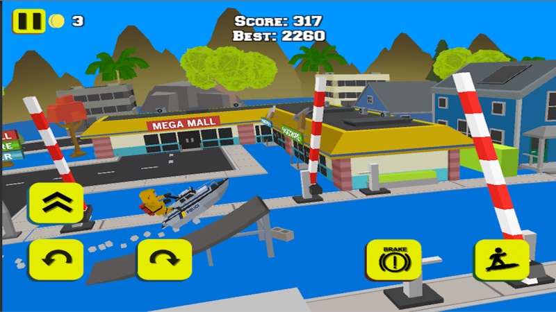 WATER BIKE STUNT RACE GAMES 3D screenshot 1