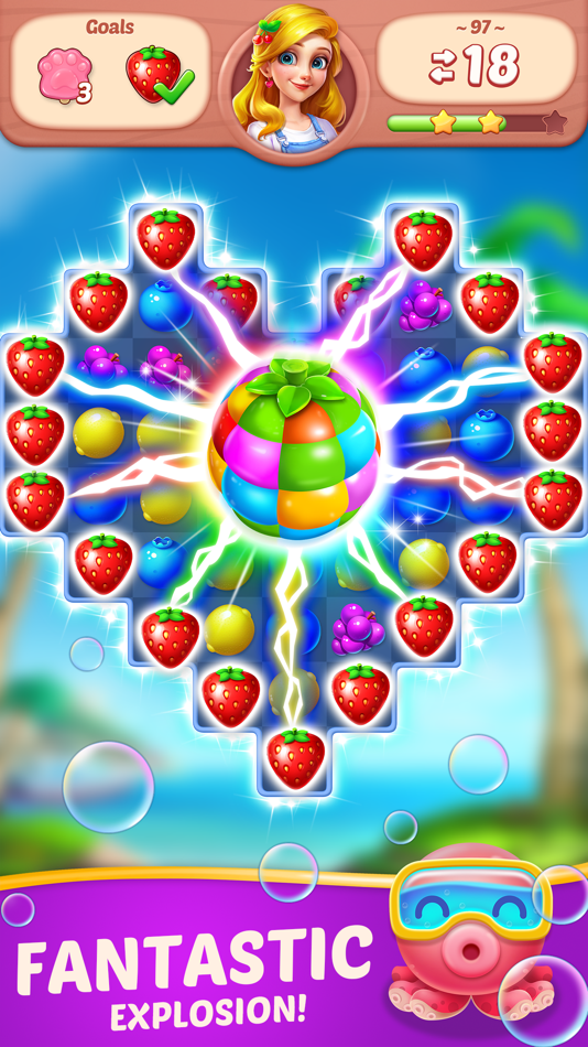 #3. Fruit Diary - Merge & Match 3 (iOS) 由: Hangzhou Mengku Technology Co., Ltd.