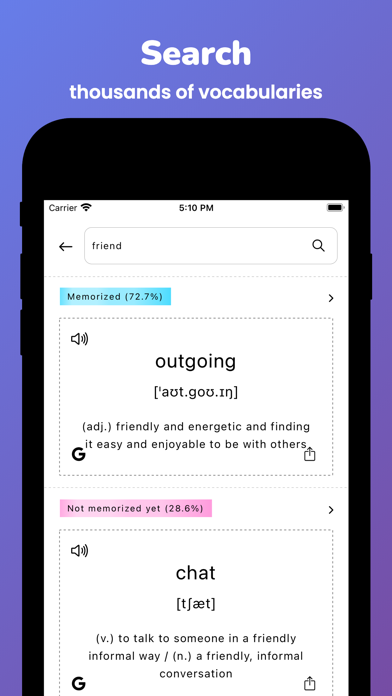 Memorize: TOEFL Vocabulary Screenshot