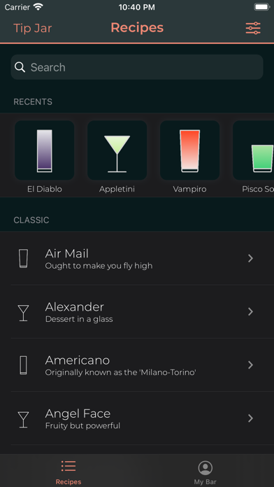Drinktionary: cocktail recipes Screenshot